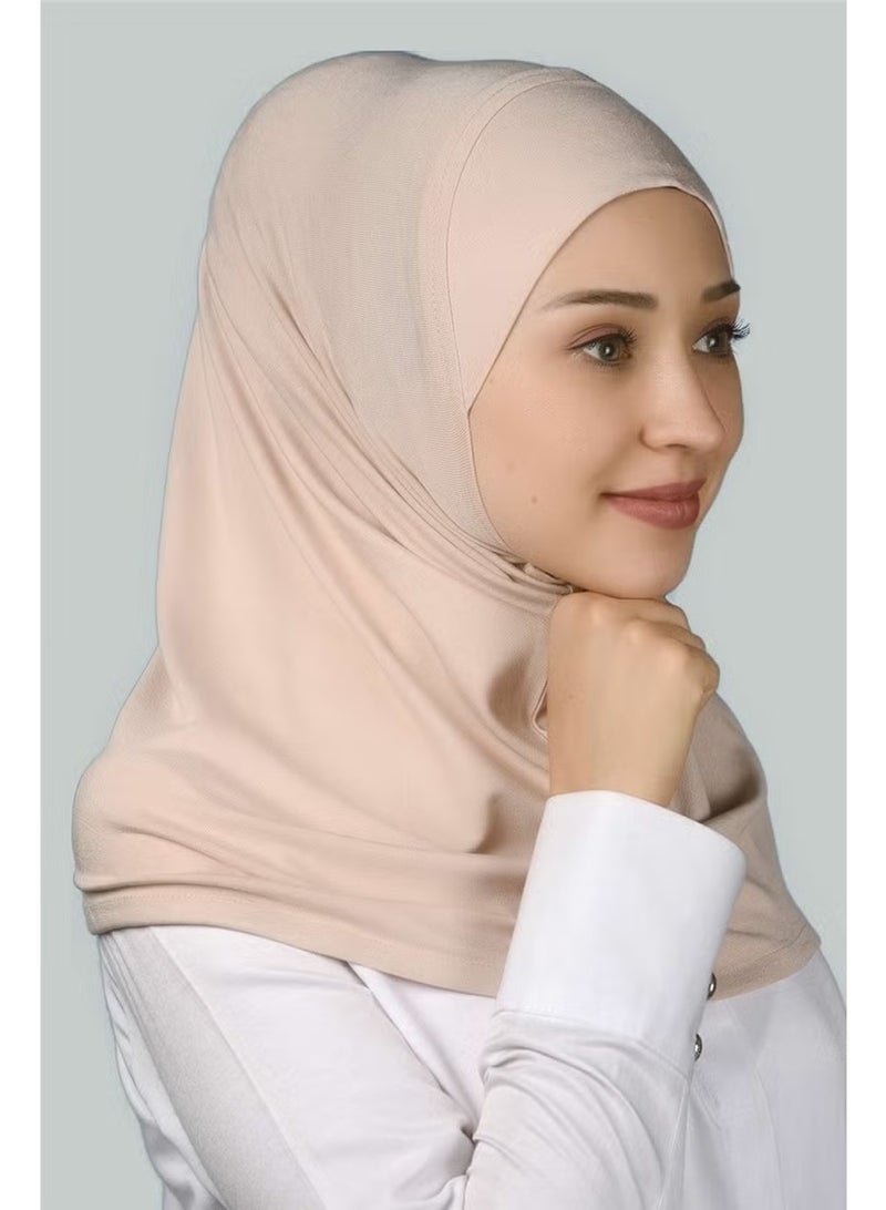 Altobeh Ready-made Hijab Practical Scarf Hijab Hijab - Prayer Cover - Beige - Image 2